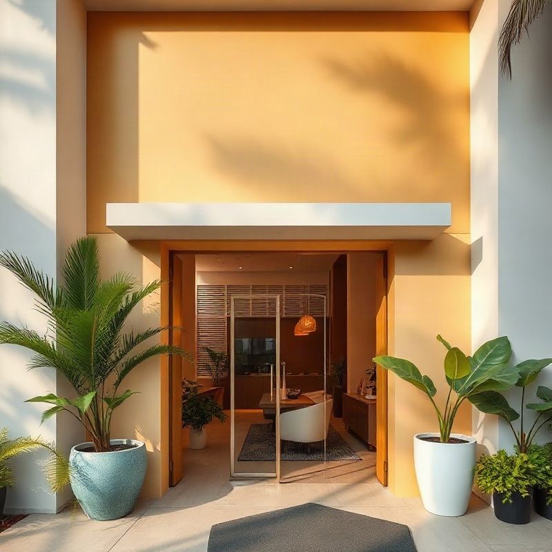 Entrance of the Cinemarouteq boutique office on Beira Mar, Fortaleza