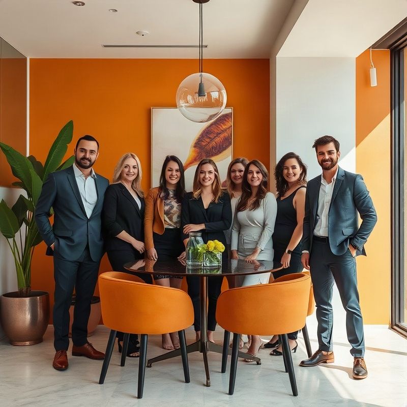 Small professional team in a boutique Fortaleza real estate office